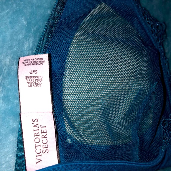 Victoria secret lace bralette bra teal romantic lingerie intimates - Picture 6 of 8